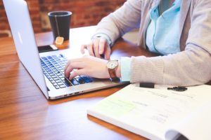 student using a laptop